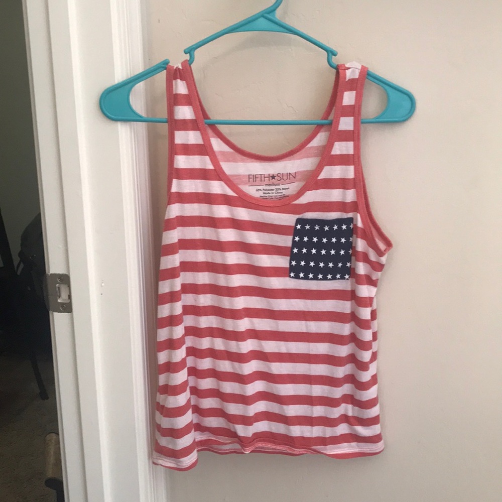 American flag tank top